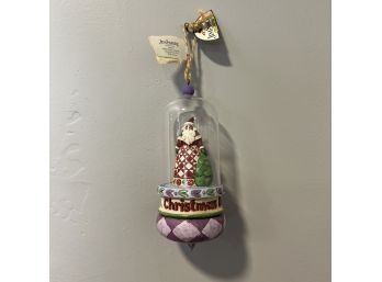 Jim Shore - Santa Glass Domed Hanging Ornament