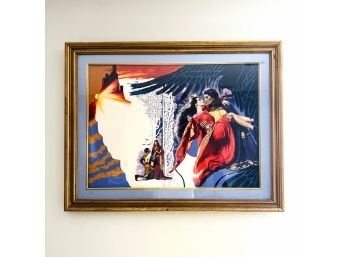 Elaine Duillo Signed Original Art 30'x22' For 'A Moment In Time' By Bertrice Small (Published 1991)