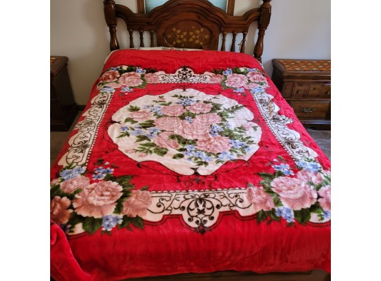 Plush Blanket With Roses From Korea (Great Room)