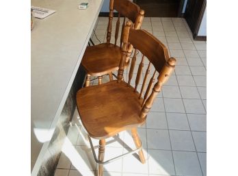 Pair Of Counter Height Stools (Kitchen)