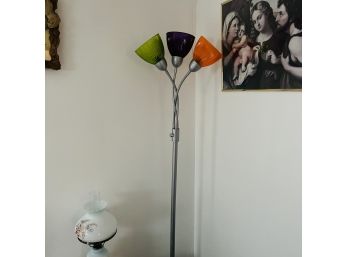 Floor Lamp With Multi-colored Shades (Bedroom 1)