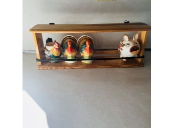 Spice Rack With Turkey And Pig Containers (Kitchen)