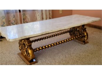 Marble Top Table Gold Base (Great Room)