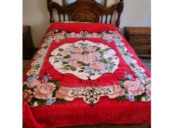 Plush Blanket With Roses From Korea (Great Room)