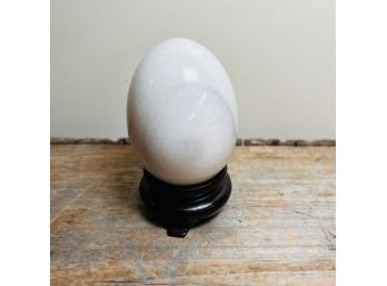 White And Gray Marble Egg (No. 5)