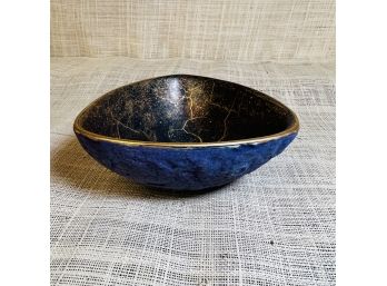 Signed Art Pottery Bowl In Purple