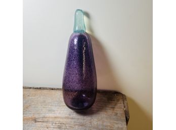 Kosta Boda Signed G. Sahlin Art Glass Eggplant