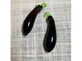 Miniature Glass Fruit: Eggplants