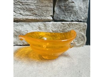 Blown Glass Dish With Spout And Handle
