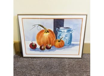 Original Watercolor: Still Life With Pumpkins