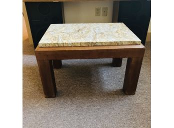 Granite Top End Table