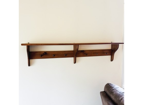 Wooden Display Shelf With Pegs (Living Room)