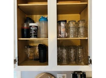 Tumblers And Cup Cabinet Lot (Kitchen)