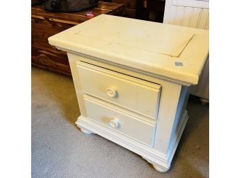 Broyhill White Nightstand - Project Piece (Den)