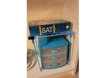 SAT Prep Guide Plus Blue Desk Storage (den)