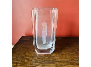 Artist Signed Art Glass Vase (Den)