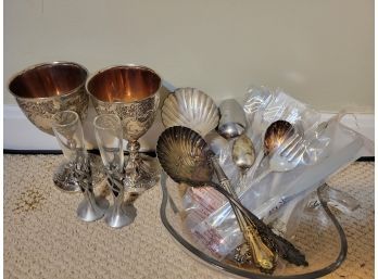 Mixed Lot Of Silver Plated Items (den)