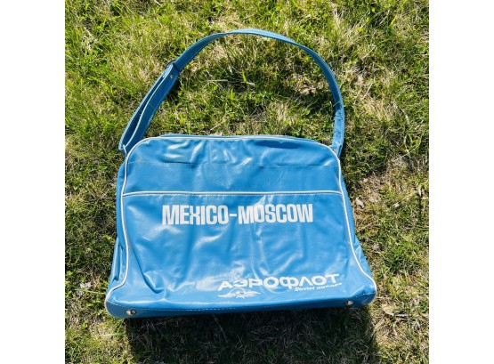 Vintage Soviet Union Travel Bag, Mexico- Moscow (No. 1)
