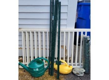 Gardening Lot Watering Bottles And Fencing