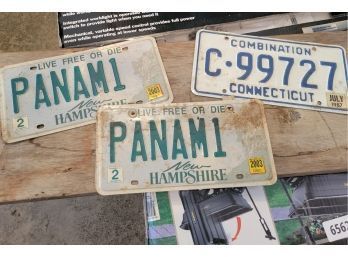 License Plate Lot Of 3