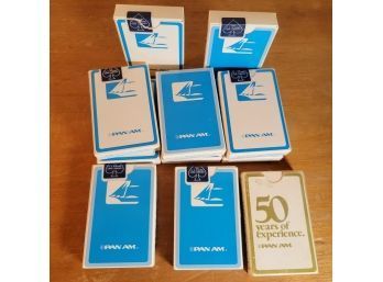 11 Sets Of  Playing Cards From Pan Am Airlines
