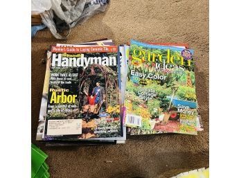 Assorted Magazines And Paperback Books On Crafts, Gardening And Home Projects