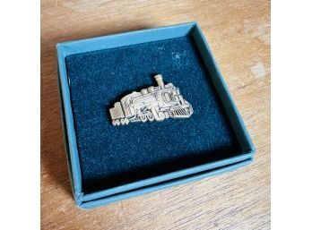 Bronze Train Lapel Pin In Box