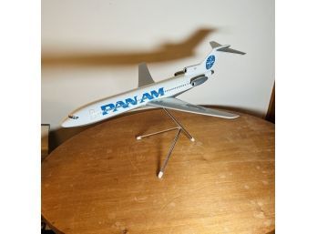 Pan Am Model Airplane On Metal Stand