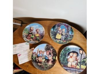 Set Of Four Danbury Mint Hummel Collector Plates