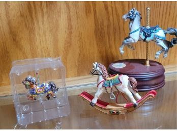 Set Of Three Horse Figurines