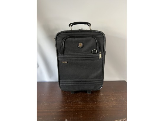 Small Rolling Suitcase In Black With Telescoping Handle