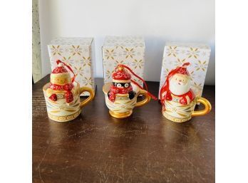 Temp-Tations Ceramic Holiday Ornaments - Set Of Three