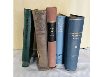 Vintage Book Lot: Longfellow, Homer, Kipling, Nash, Etc.
