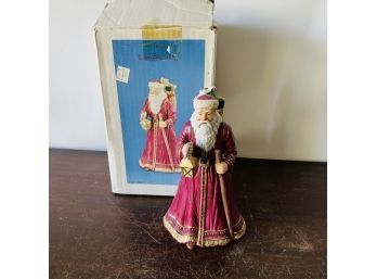 Vintage Lefton Musical Victorian Santa Figure In Box