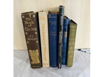 Vintage And Antique Book Lot: Book Of The Sea, Witchcraft, Lindberg, Galaxies, Nesbit, Bjornson