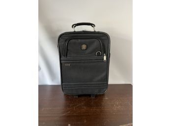 Small Rolling Suitcase In Black With Telescoping Handle
