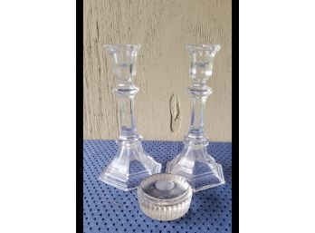 Clear Candle Holders