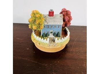Candle Topper With House And Trees