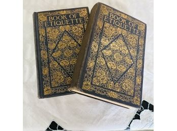 Antique 1921 Books On Etiquette Volumes I And II