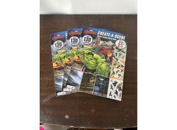 Avengers Create-A-Scene Sticker Books - Set Of Three