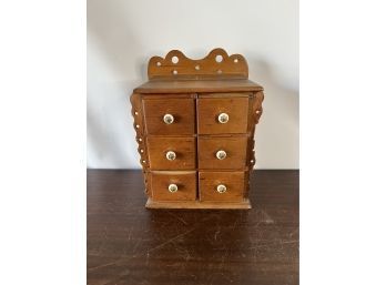 Vintage Wooden Spice Drawers