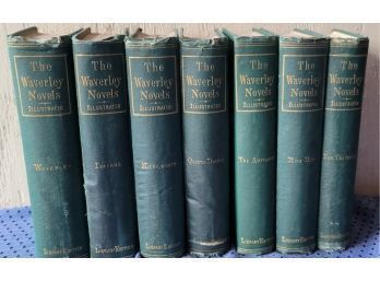 The Waverly Novels By Sir Walter Scott - Set Of Seven Antique Books