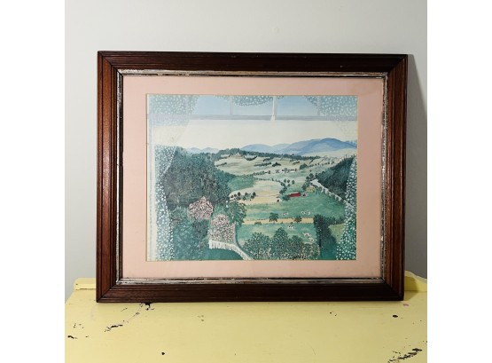 Grandma Moses 'Hoosick Valley (From The Window)' Framed Print 17'x21'