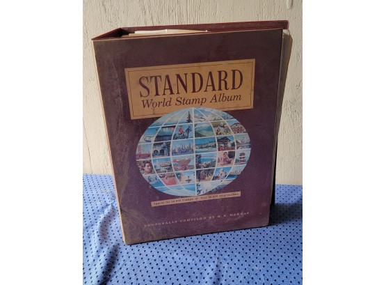 Vintage H.E. Harris Standard World Stamp Album With Stamps