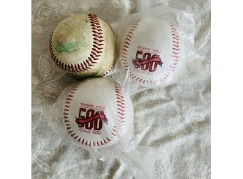 Two Fenway Consecutive Sellouts Baseballs Plus One Extra Ball