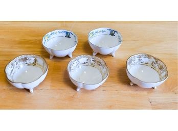 Set Of Five Miniature Vintage Footed Dishes - Nippn