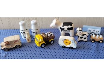 Lot Of Milk And Cow Miniatures