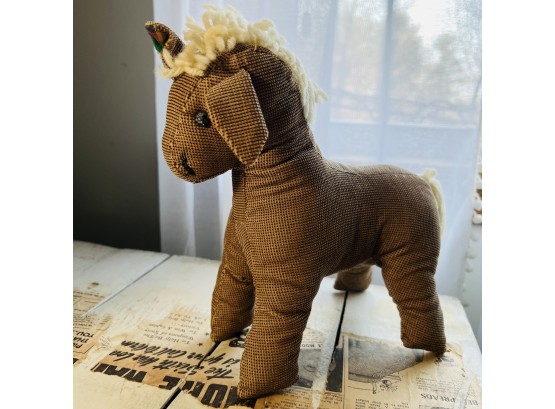 Vintage Handmade Stuffed Horse Toy