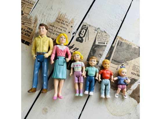 Vintage Playskool Pose-able Doll Family