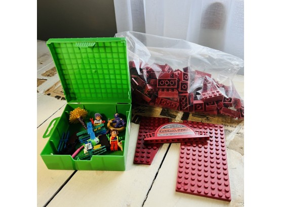 Vintage LEGO General Store Parts And Additional Accessories, Including Two Minifigures